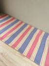 Ticking in pink, blue and beige stripes. Spain c.1950 - Lot of 2 pieces