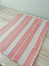 Ticking in pink and gray stripes. Spain c.1950 - Lot of 4 pieces