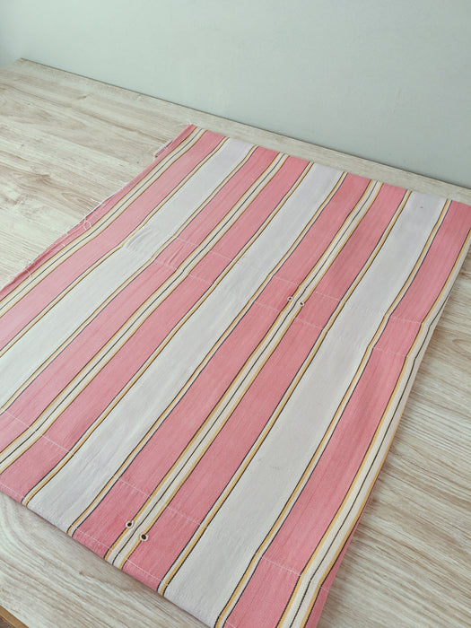 Ticking in pink and gray stripes. Spain c.1950 - Lot of 4 pieces