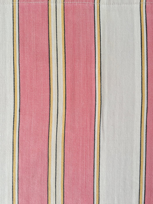Ticking in pink and gray stripes. Spain c.1950 - Lot of 4 pieces