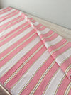 Ticking in pink and gray stripes. Spain c.1950 - Lot of 4 pieces