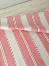 Ticking in pink and gray stripes. Spain c.1950 - Lot of 4 pieces