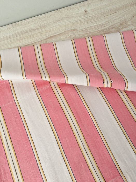 Ticking in pink and gray stripes. Spain c.1950 - Lot of 4 pieces