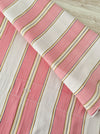 Ticking in pink and gray stripes. Spain c.1950 - Lot of 4 pieces