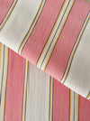 Ticking in pink and gray stripes. Spain c.1950 - Lot of 4 pieces