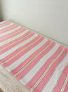Ticking in pink and gray stripes. Spain c.1950 - Lot of 4 pieces