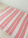 Ticking in pink and gray stripes. Spain c.1950 - Lot of 4 pieces