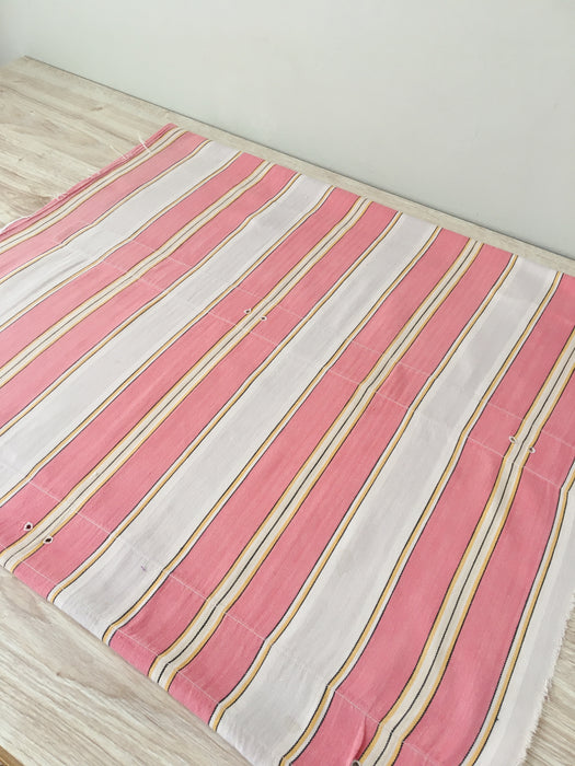 Ticking in pink and gray stripes. Spain c.1950 - Lot of 4 pieces