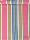 Ticking in pink, blue and taupe stripes. Very rare. Spain c.1950 - 117×328 cm 