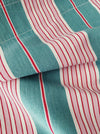 Ticking in green and pink stripes. Spain c.1940 - 81×41 cm