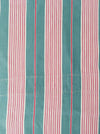 Ticking in green and pink stripes. Spain c.1940 - 81×41 cm