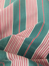 Ticking in green and pink stripes. Spain c.1940 - 81×41 cm