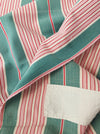 Ticking in green and pink stripes. Spain c.1940 - 81×41 cm