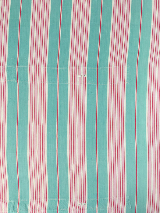 Ticking in green and pink stripes. Spain c.1940 - Lot of 4 pieces
