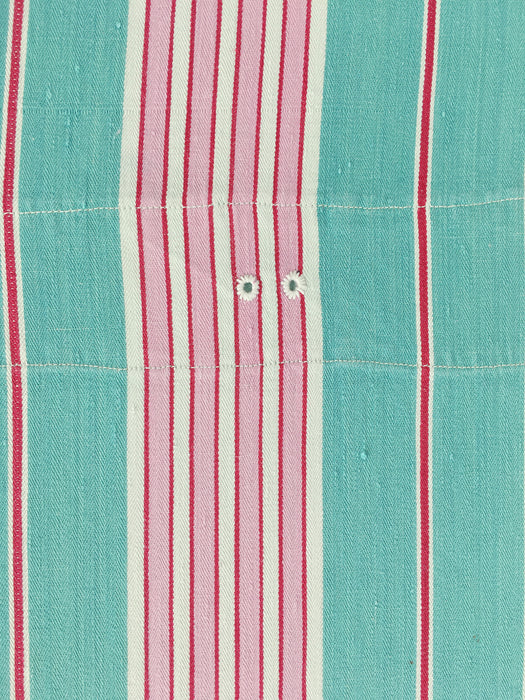 Ticking in green and pink stripes. Spain c.1940 - Lot of 4 pieces