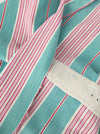 Ticking in green and pink stripes. Spain c.1940 - Lot of 4 pieces