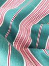 Ticking in green and pink stripes. Spain c.1940 - Lot of 2 pieces