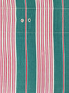 Ticking in green and pink stripes. Spain c.1940 - Lot of 2 pieces