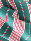 Ticking in green and pink stripes. Spain c.1940 - Lot of 2 pieces