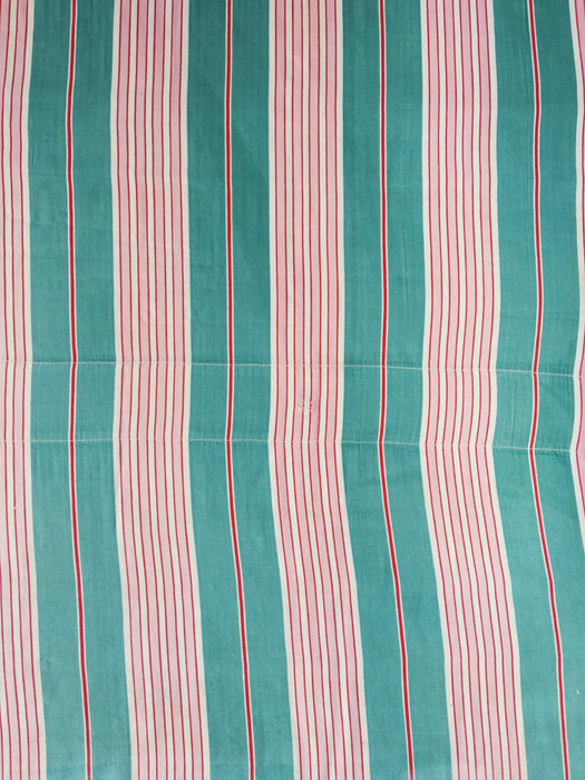 Ticking in green and pink stripes. Spain c.1940 - Lot of 2 pieces