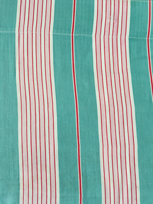 Ticking in green and pink stripes. Spain c.1940 - Lot of 2 pieces
