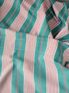 Ticking in green and pink stripes. Spain c.1940 - Lot of 2 pieces
