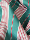 Ticking in green and pink stripes. Spain c.1940 - Lot of 2 pieces