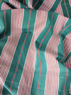 Ticking in green and pink stripes. Spain c.1940 - Lot of 2 pieces