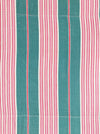 Ticking in green and pink stripes. Spain c.1940 - 83×110 cm