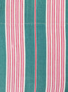 Ticking in green and pink stripes. Spain c.1940 - 83×110 cm