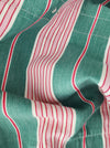 Ticking in green and pink stripes. Spain c.1940 - Lot of 2 pieces