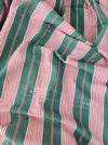 Ticking in green and pink stripes. Spain c.1940 - Lot of 2 pieces