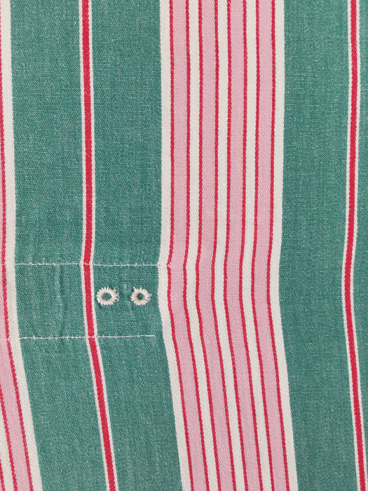 Ticking in green and pink stripes. Spain c.1940 - Lot of 2 pieces