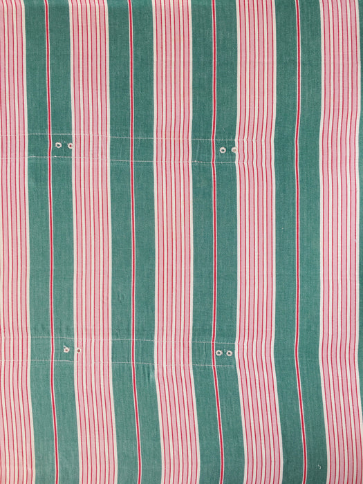 Ticking in green and pink stripes. Spain c.1940 - Lot of 2 pieces
