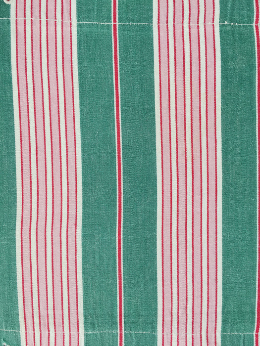Ticking in green and pink stripes. Spain c.1940 - Lot of 2 pieces