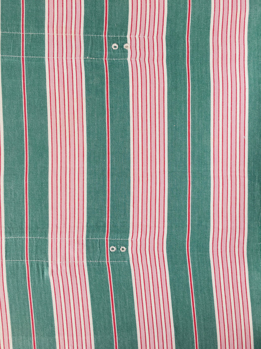 Ticking in green and pink stripes. Spain c.1940 - Lot of 3 pieces