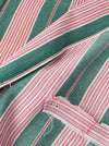 Ticking in green and pink stripes. Spain c.1940 - Lot of 3 pieces