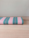 Ticking in green and pink stripes. Spain c.1940 - Lot of 2 pieces