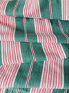 Ticking in green and pink stripes. Spain c.1940 - Lot of 2 pieces