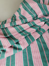 Ticking in green and pink stripes. Spain c.1940 - Lot of 2 pieces