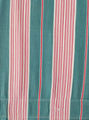 Ticking in green and pink stripes. Spain c.1940 - 133×190 cm