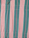 Ticking in green and pink stripes. Spain c.1940 - 133×190 cm