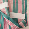 Ticking in green and pink stripes. Spain c.1940 - Lot of 2 pieces