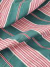 Ticking in green and pink stripes. Spain c.1940 - Lot of 2 pieces