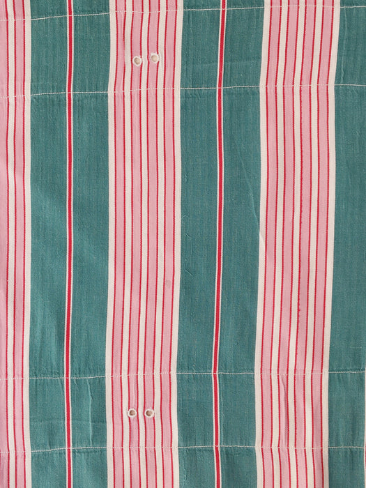 Ticking in green and pink stripes. Spain c.1940 - Lot of 2 pieces
