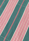 Ticking in green and pink stripes. Spain c.1940 - Lot of 2 pieces