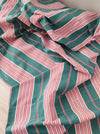 Ticking in green and pink stripes. Spain c.1940 - Lot of 2 pieces
