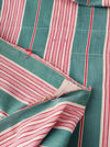 Ticking in green and pink stripes. Spain c.1940 - Lot of 2 pieces