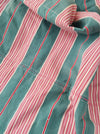Ticking in green and pink stripes. Spain c.1940 - Lot of 2 pieces
