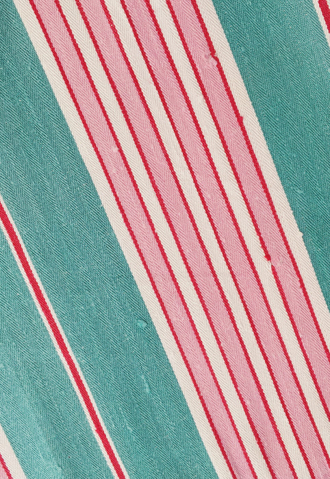 Ticking in green and pink stripes. Spain c.1940 - Lot of 2 pieces
